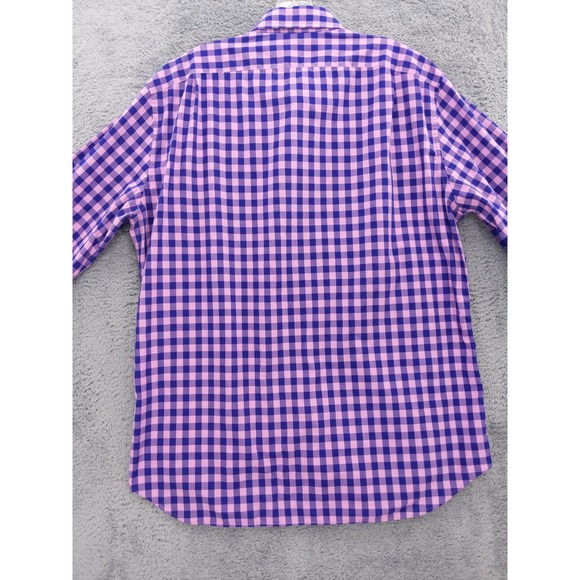 J.Crew Lightweight Slim Fit Button Down Shirt Mens Large Pink Purple Check - Picture 5 of 7